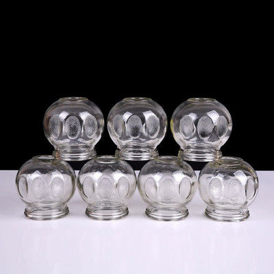 Chinese Glass Antirheumatic Cupping Cups Set Transparent 7pcs