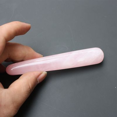 quality  Acupuncture Pink Crystal Massage Stick Quartz Beauty Body Relaxation factory