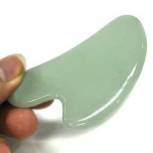 Green Jade Plate Scraping Guasha Board Natural Traditional Massager Tool