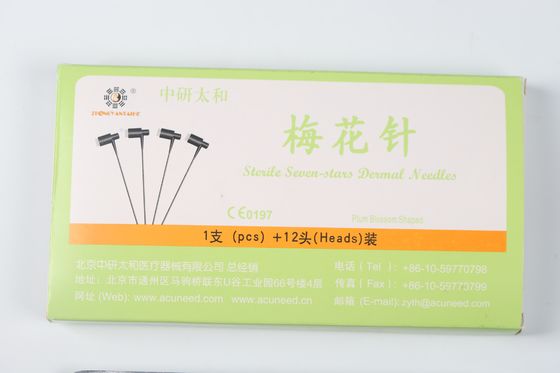 PVC Handle Plum Blossom Needles Polished Technical 0.20mm X 25mm Needles Designed for Effective and Safe Skin Treatment